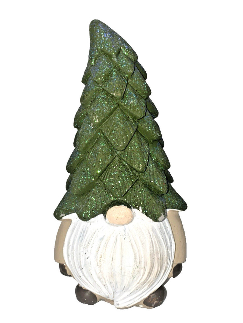 Christmas Tree Gnome Figurine Glitter Cement Nordic Tomte Shelf Decor